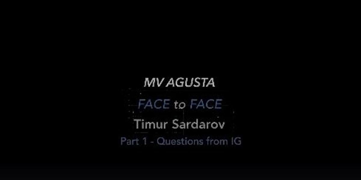 Face to Face with MV Agusta CEO, Timur Sardarov, Part 1