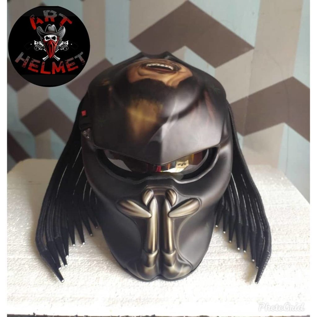 Custom made Predator style helmets from Indonesia