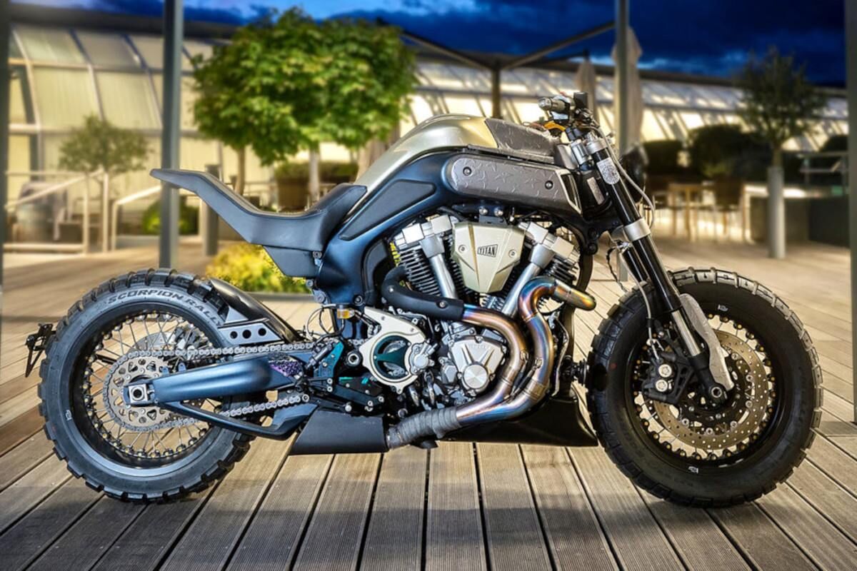 Custom Yamaha MT-01 by Titan Motorcycles Cover-Titanmotorcycles-Blue-Falcon-Yamaha-MT-01-Cafe-Racerblue-1