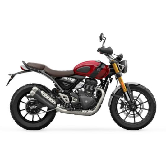 Triumph Just Parked a Tank on New RE’s Front Lawn Triumph Scrambler 400 X-1.
